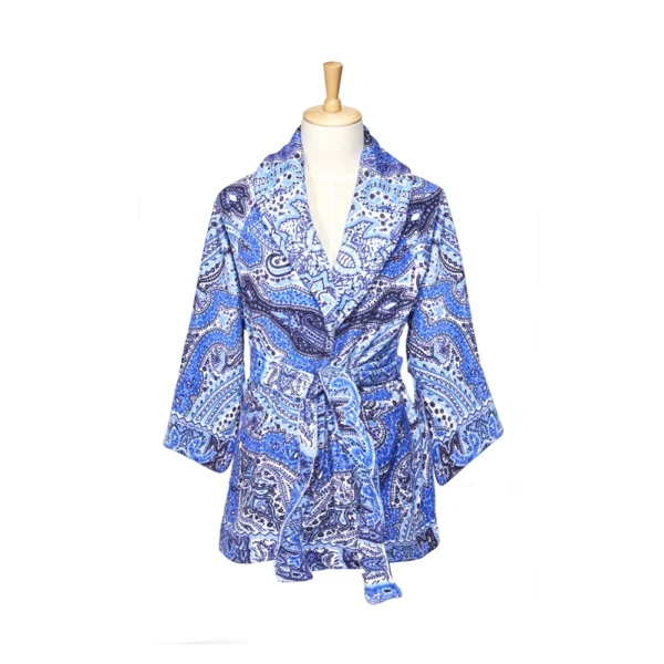 Baena Short Blue Bathrobe - Image 2