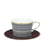 Burgundy Tea Cup & Saucer