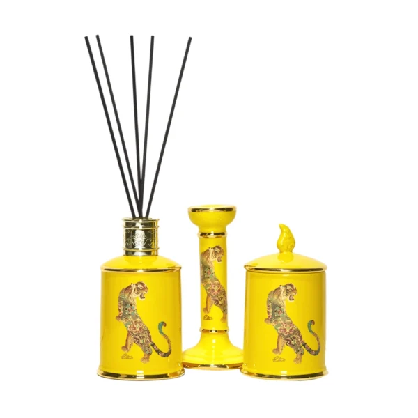 Candles In Ceramic Jar - Amber - Image 3