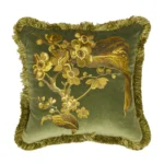 Peach Cushion with Passimenteries