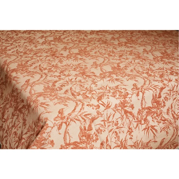 Peach Embroidered Bedspread - Image 4