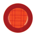 TARTAN DECORATIVE PLATE RED