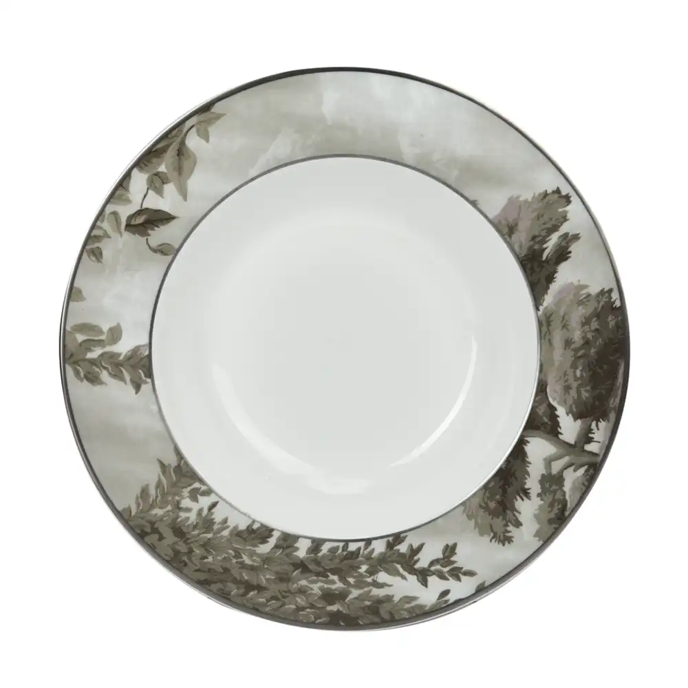 WHITE GARDEN DEEP ROUND PLATTER