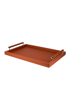 LEATHER MONOGRAM TRAY LARGE