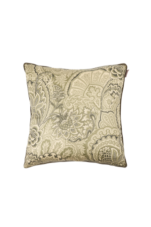 BLOOM PRINTED EMBROIDERED CUSHION W/CORD