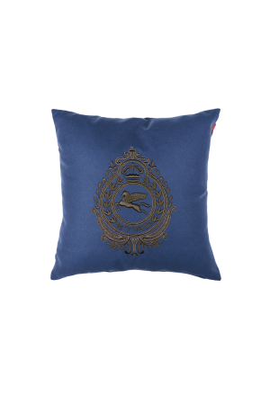 CREST EMBROIDERED CUSHION