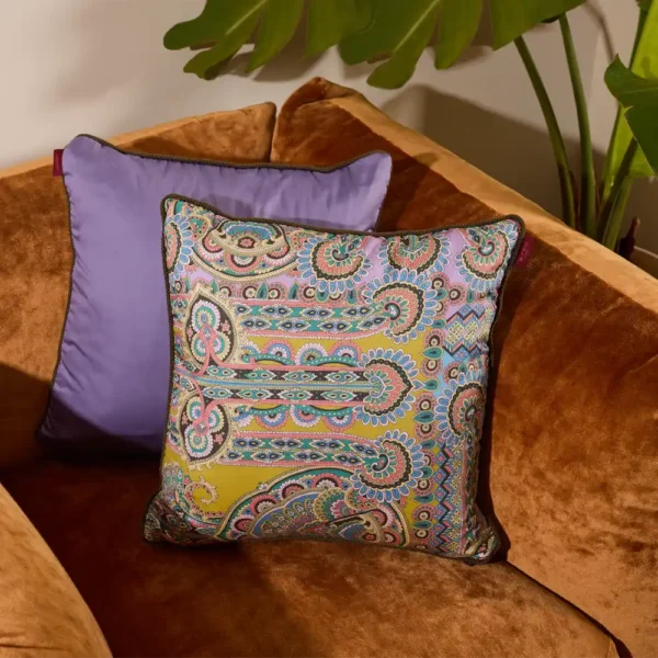 Cotton Chain Embroidered Cushion - Image 2