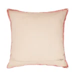 Cotton Ribot Embroidered Cushion - Image 4