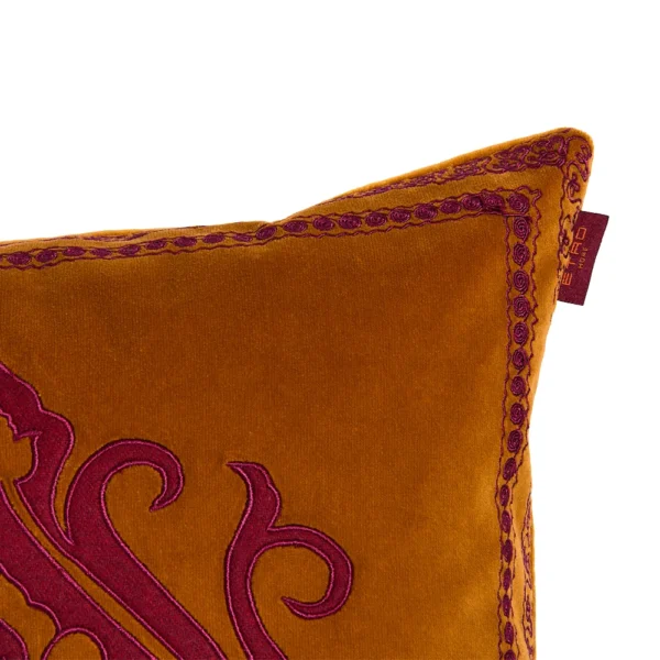 Velvet Gombo Embroidered Cushion - Image 3