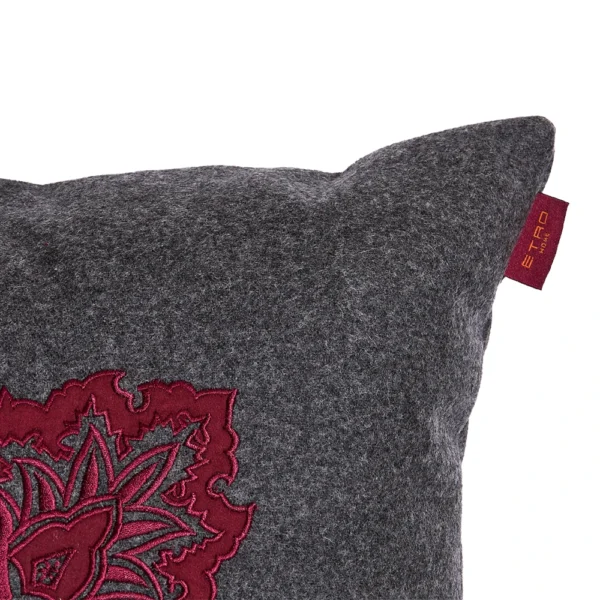 Wool Loto Embroidered Cushion - Image 2
