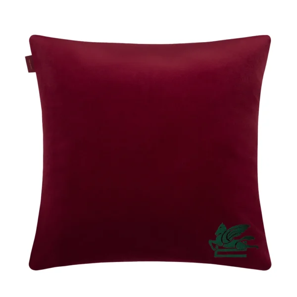 Velvet Paisley Frame Embroidered Cushion - Image 2