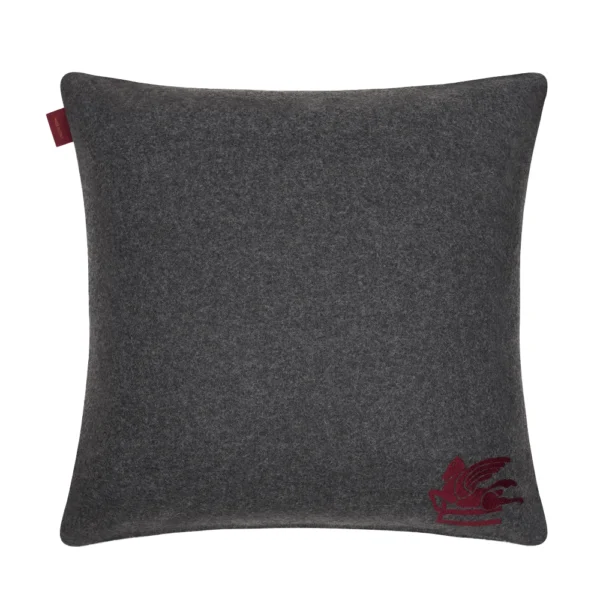 Wool Paisley Frame Embroidered Cushion - Image 2