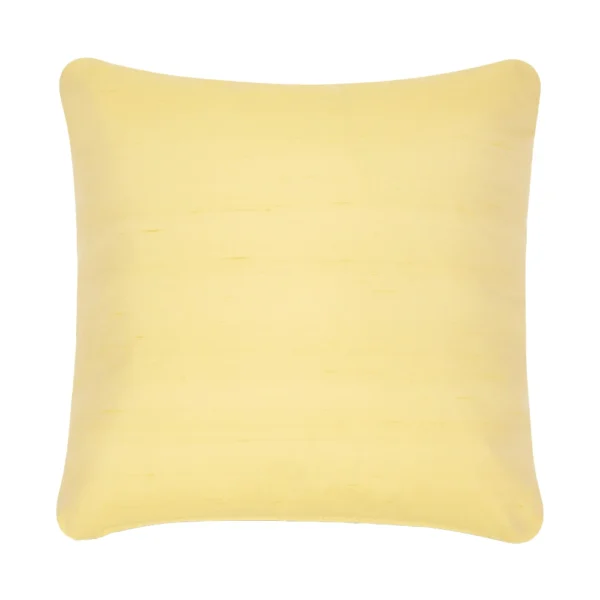 ETRO HOME Birds embroidered cushion in yellow with a tropical bird and foliage design